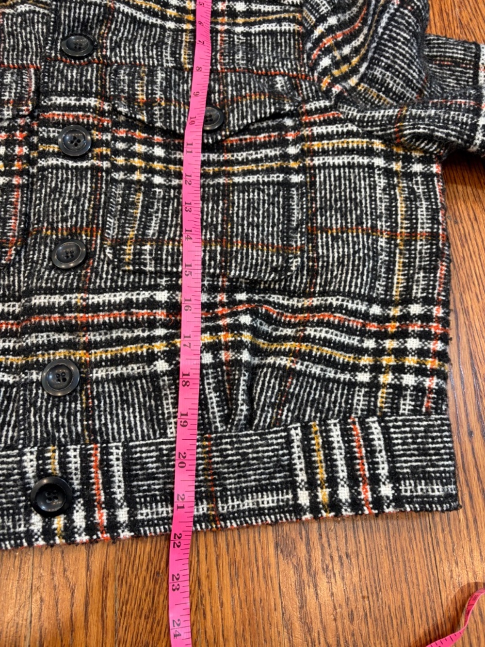 Free People Slouchy Eisenhower Jacket | Black Plaid Cropped Utility Jacket Boho - Picture 9 of 9